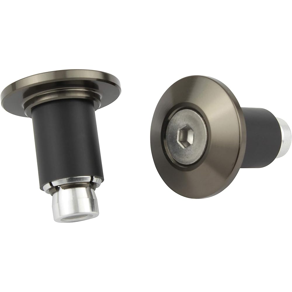 POSH Motorcycle Supplies Handlebar End Tapered End Cap Compatible with Handlebar Inner Diameter 14-19mm Titanium 031080-11-10 Bar End Cap
