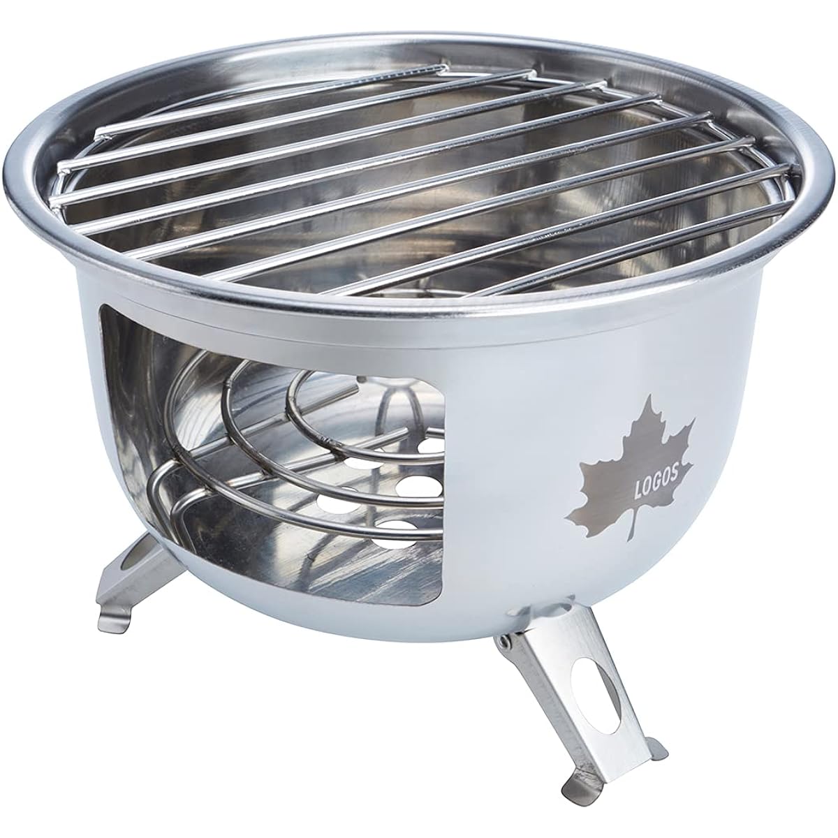 LOGOS mini bonfire stove 81062820 Silver [When assembled] (approx.) Width 15.3 x Depth 15.3 x Height 10.6 cm