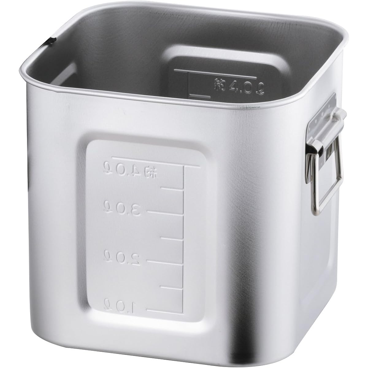 AG 18-8 scale square kitchen pot 22.5cm body only