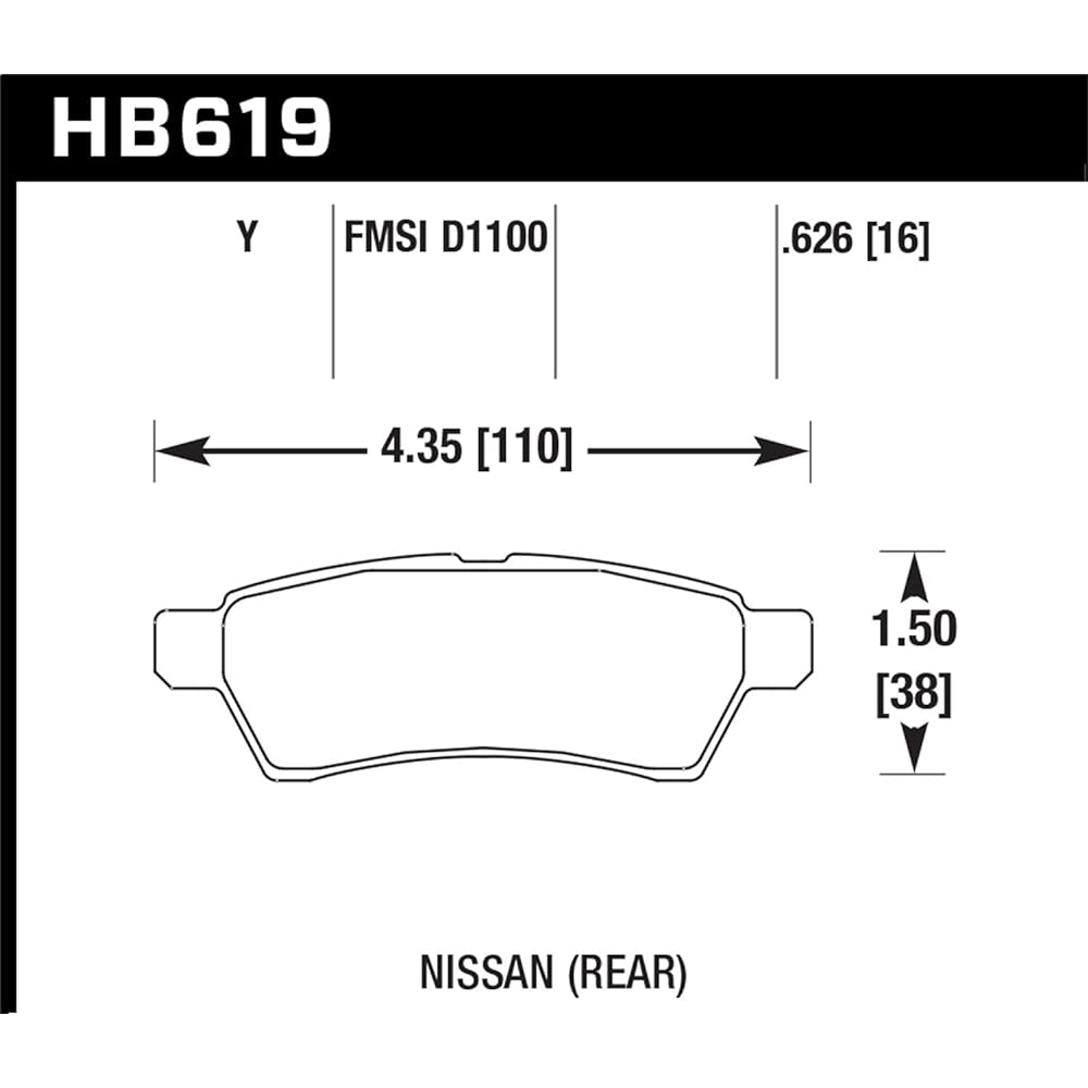 Hawk Performance HB619Y.626 LTS Brake Pad