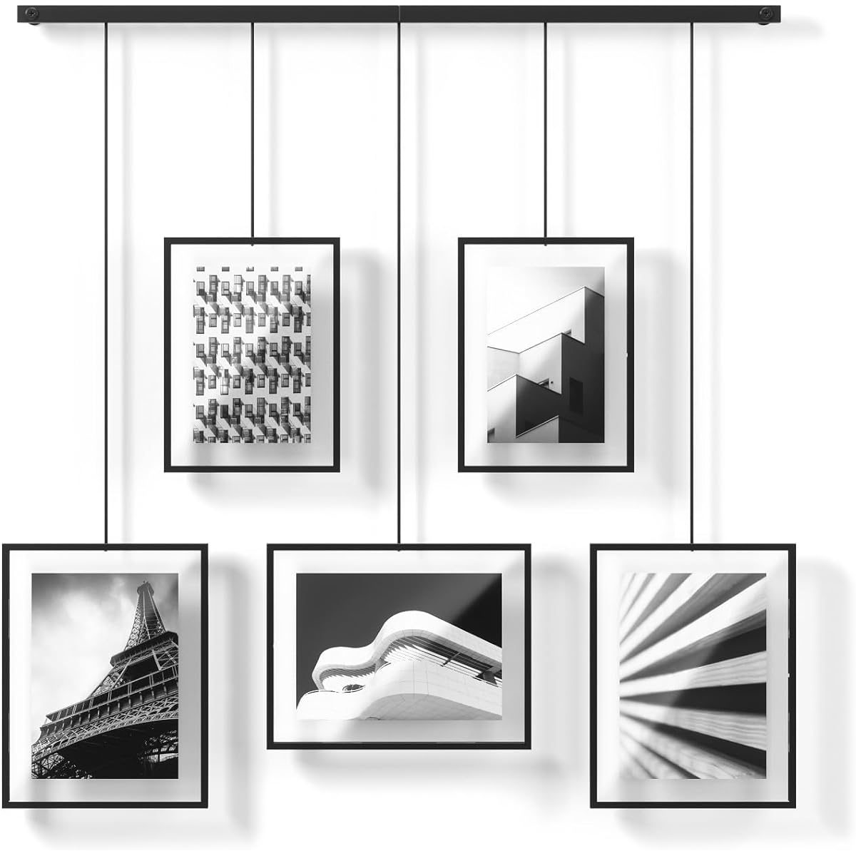umbra Photo Frame Photo Display Photo Postcard 2L Wall Hanging Interior W66 x D1 x H64.5cm Umbra Xzibit 21013426040 Black