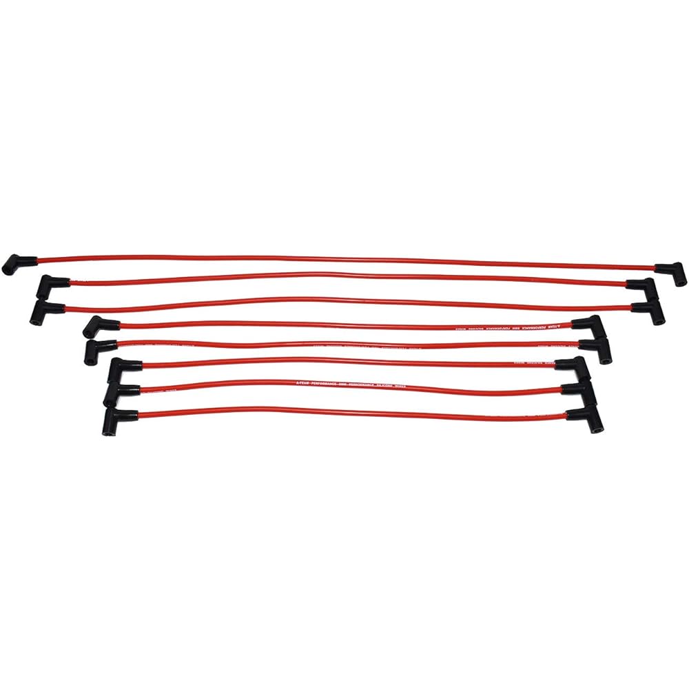 A-TEAM Performance 8.0mm Red Siri ConS Park Plug Wires