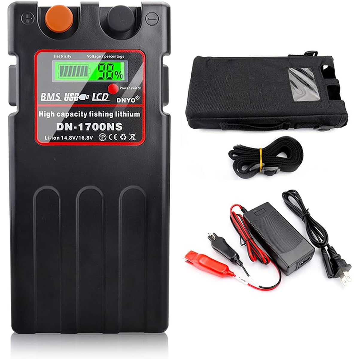Daiwa Shimano Electric Reel DN-1700NS Super Lithium Compatible Battery Charger Set with Japanese Instruction Manual 14.8V 10400mAh~14000mAh Large Capacity