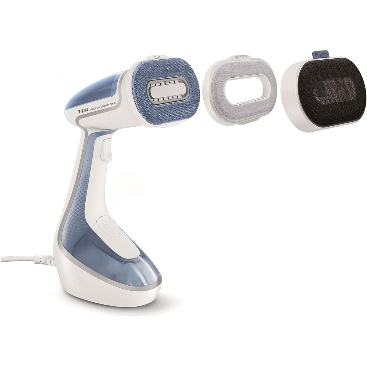 Tefal Clothing Steamer Steam Iron Powerful Steam Virus Removal Disinfection Deodorizing Fragrance Tablet Access Steam Pure DT9531J0 white, blue, black