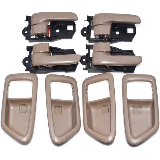 Car Parts Gray Inside Door Handle left and right FL FR RL RR 8 Toyotakamuri 1997 1998 1999 2001 2001 69206-AA010 Car Parts (Color: Tan)