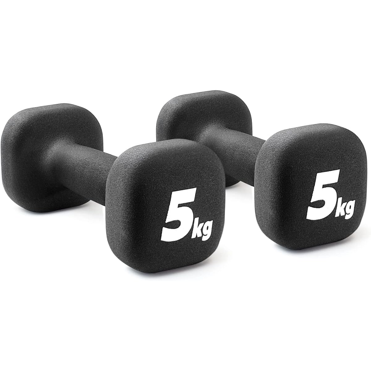[Set of 2] Dumbbells Black Highly Durable Safe Design Muscle Training QBK