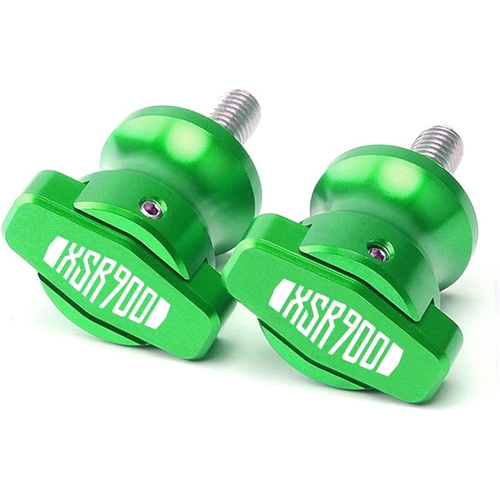 DEMUR 6mm Motorcycle CNC Accessories Swingarm Spool Stand Screw Slider For Yamaha XSR900 XSR 900 ABS 2014 2015 2016 2017 2018 2019 Swingarm Slider Spool (Size: Green)