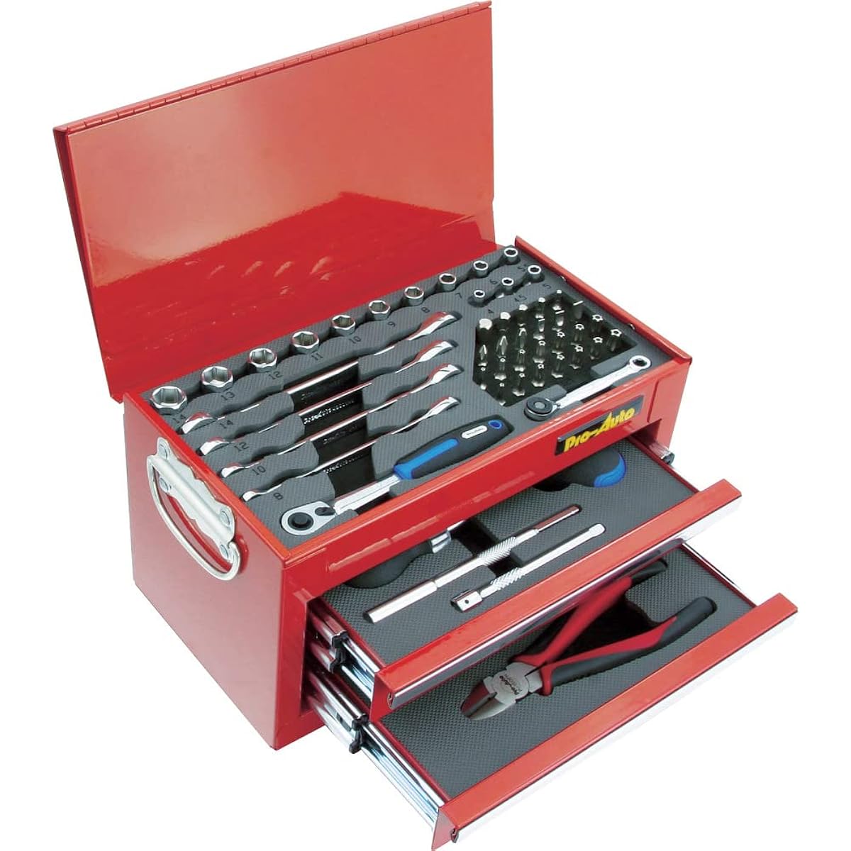 Pro-Auto 1/4"(6.35)DR.51PC.Mini Chest (Red) MC 0251RD