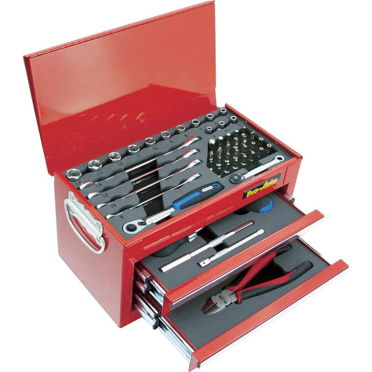 Pro-Auto 1/4"(6.35)DR.51PC.Mini Chest (Red) MC 0251RD