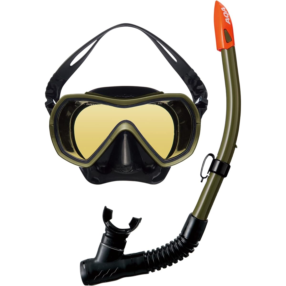 AQA Snorkeling Mask Balena Soft & Sammy Dry Silicone 2 2-piece Set KZ9106