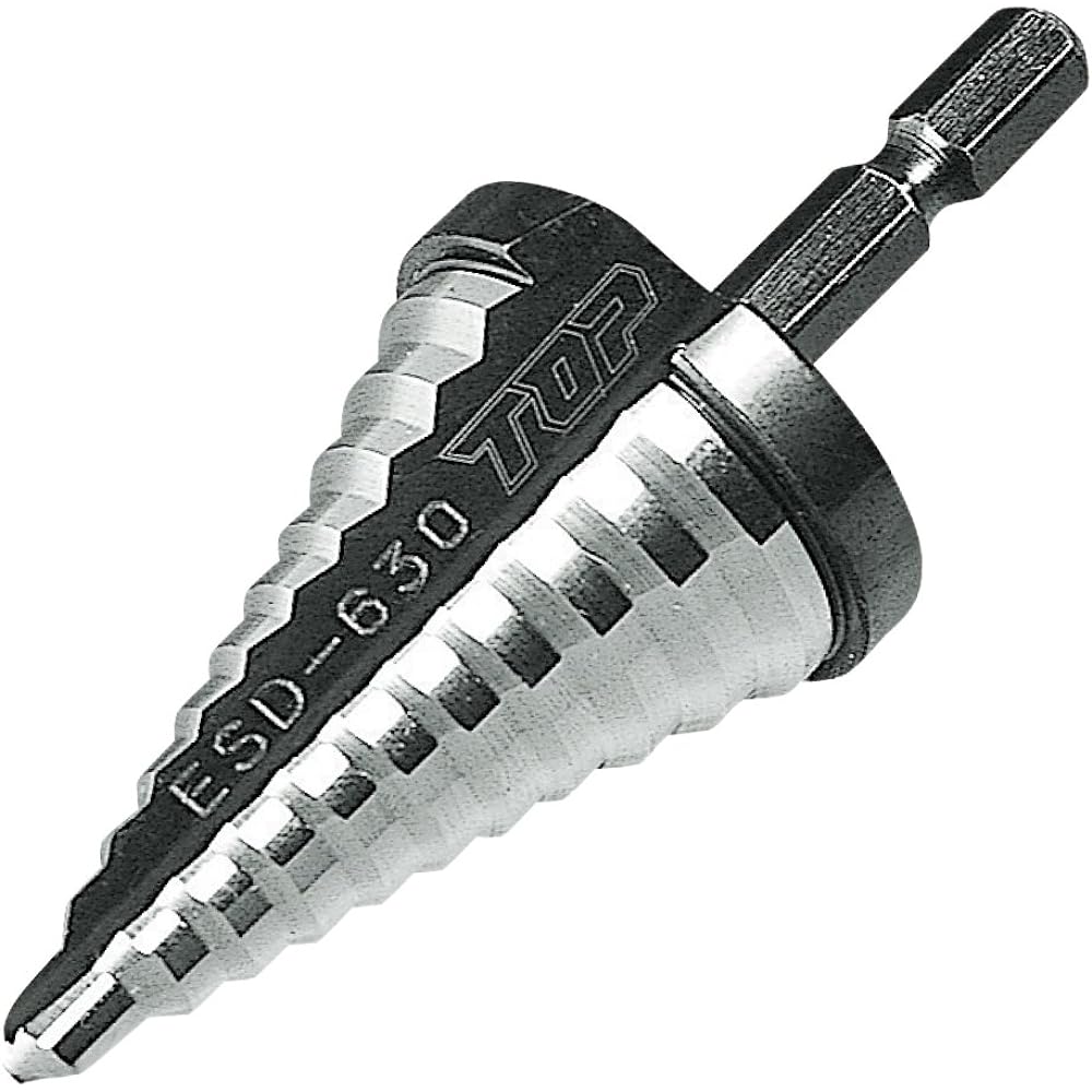 Top (TOP) Hexagonal shank step drill for electric drill 6~30mm With stopper to prevent falling out ESD-630 Tsubame Sanjo Made in Japan