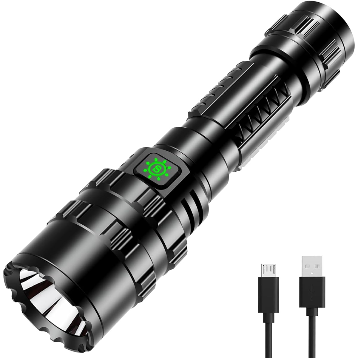 APLOS F01 LED Flashlight Handy Light - 1200 Lumens Super Bright Flashlight IP66 Waterproof 5 Mode Dimming Power Outage Prevention Climbing Night Fishing Night Training Work Light