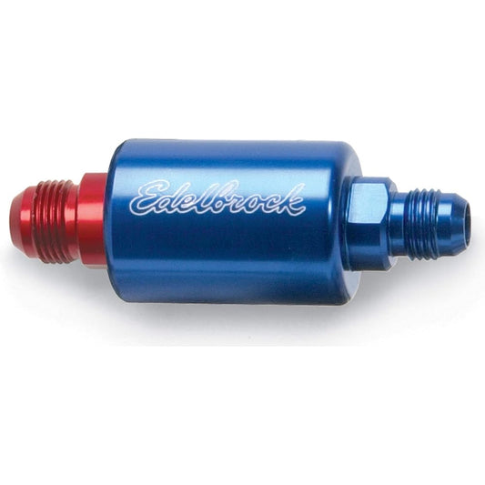 Edelbrock 8130 Blue Alumite Aluminum Fuel Filter