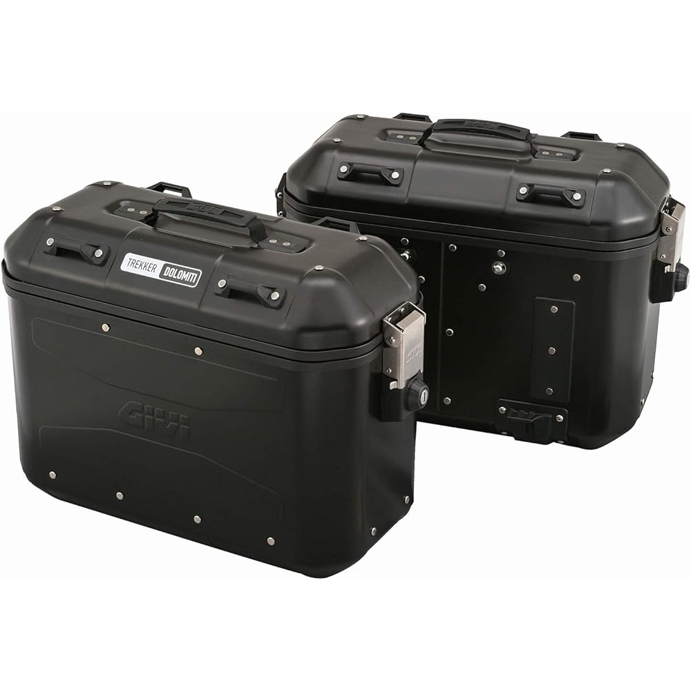 GIVI Motorcycle Side Case 36L Each Black Aluminum Left and Right Set TREKKER DOLOMITI DLM36BPACK2 98765