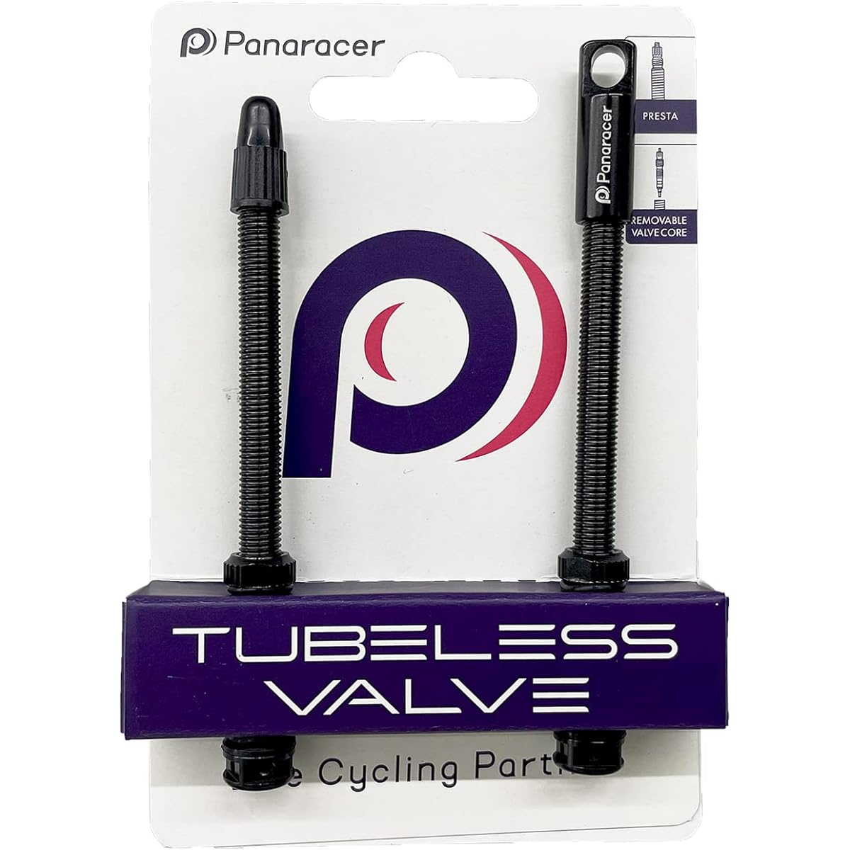 Panaracer Supplies Tubeless Valve Presta 44mm 60mm 80mm For Tubeless Compatible Rims Presta 80mm TLV-80-B Black