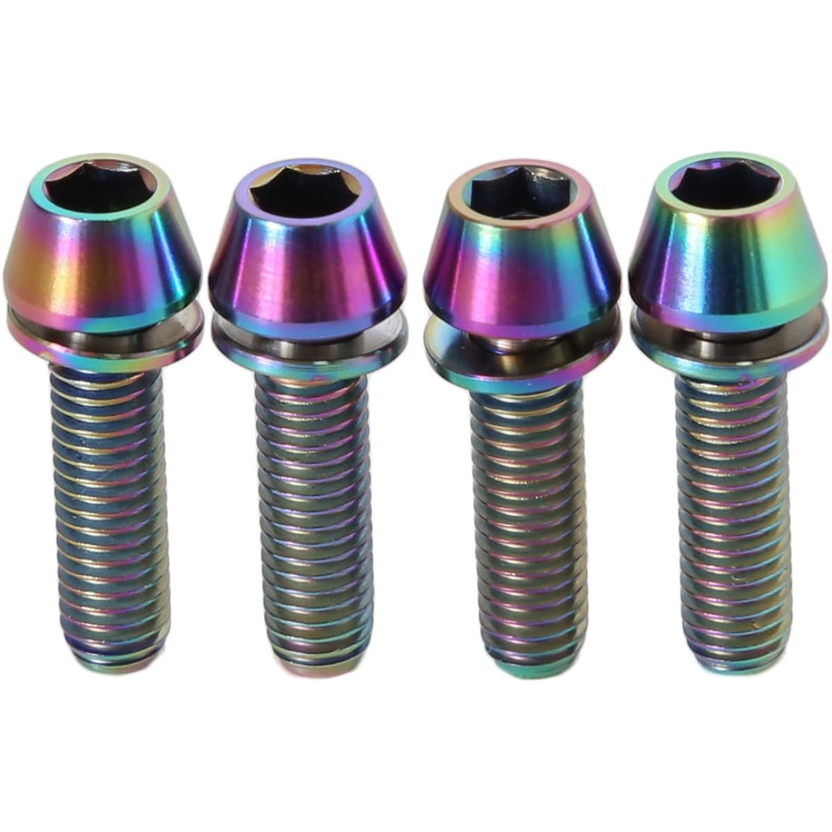 ANS Stem M5 x 18mm Titanium Bolt Set of 4 (Rainbow)