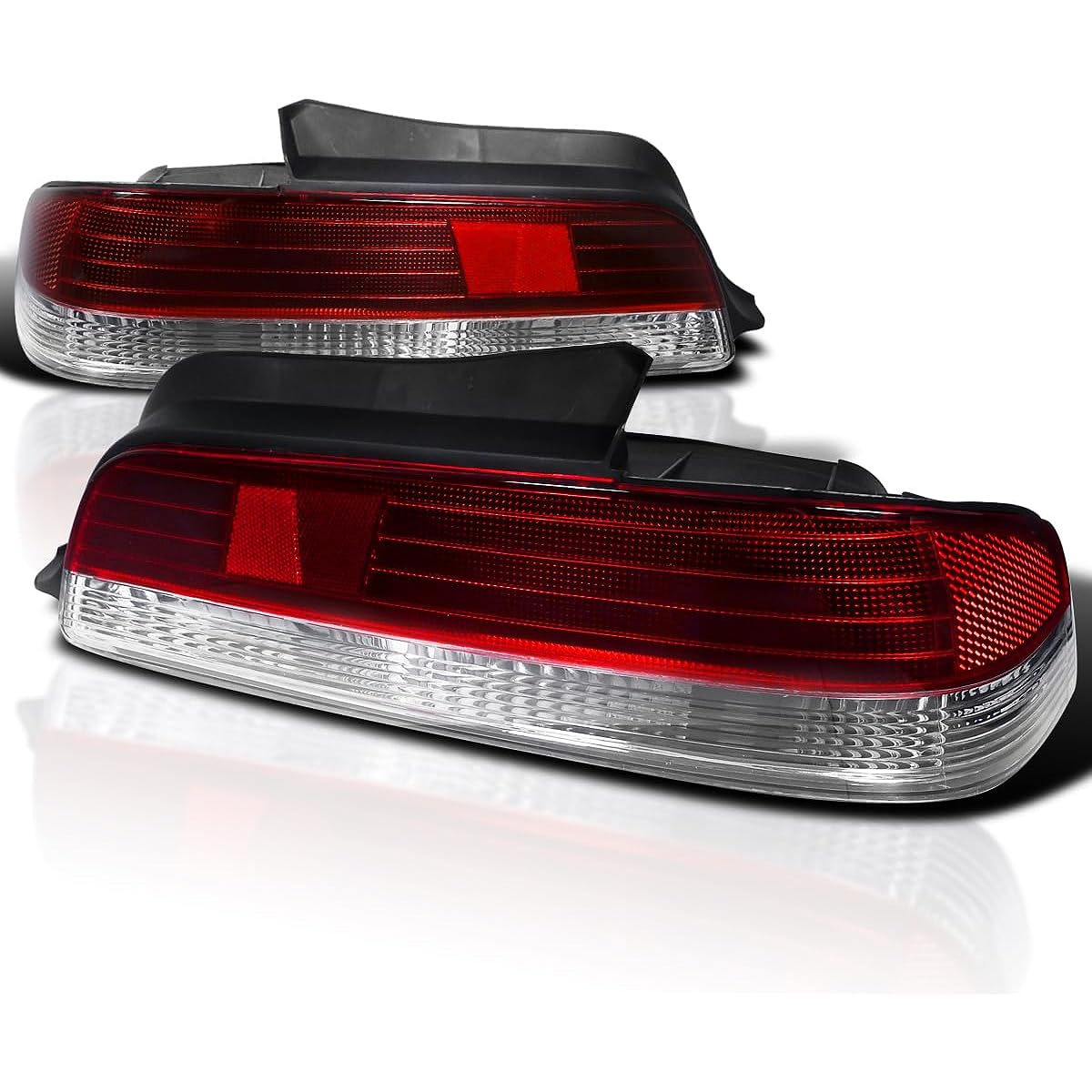 SPEC-D tuning red clear lens tail light 1997-2001 Honda Prelude left + Right pair semi-brain