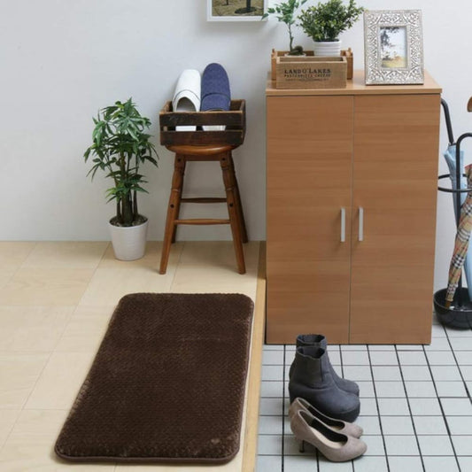 Iris Ohyama Kitchen Mat Free Mat Brown Width 45 x Depth 120cm La Cushion MCMK-4512