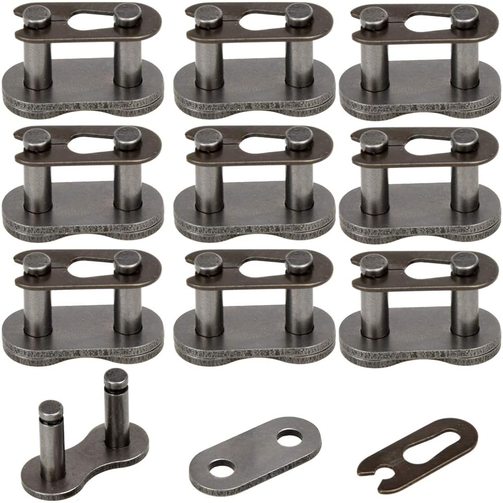 HIAORS 420 Chain Master Link Roller Chain Connector Link for 90cc 110cc 125cc Pit Dirt Bike ATV Quad Buggy Pack of 10