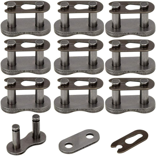 HIAORS 420 Chain Master Link Roller Chain Connector Link for 90cc 110cc 125cc Pit Dirt Bike ATV Quad Buggy Pack of 10