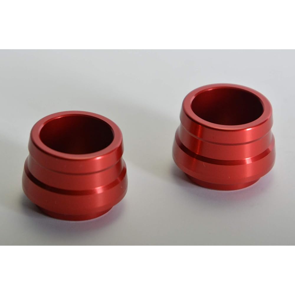 SHIFT UP Aluminum Axle Slider [M12 Short] For Front [Machined Aluminum/Red] 210085-02