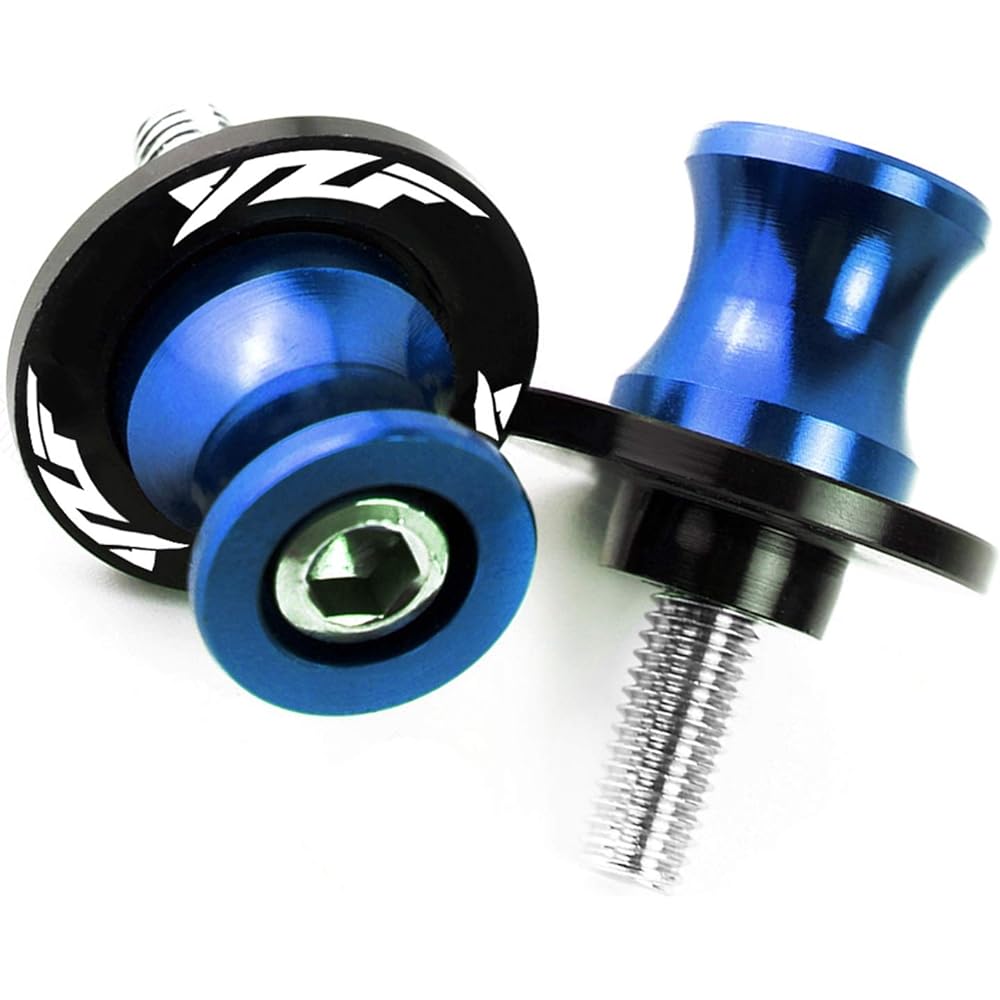 Motorcycle Swing Arm Spool Slider Motorcycle Accessories Swing Arm Slider Spool M6 Stand Screw Cover YA-MA-HA MT125 MT-125 2015 2016 2017 2018 (Color: Blue)