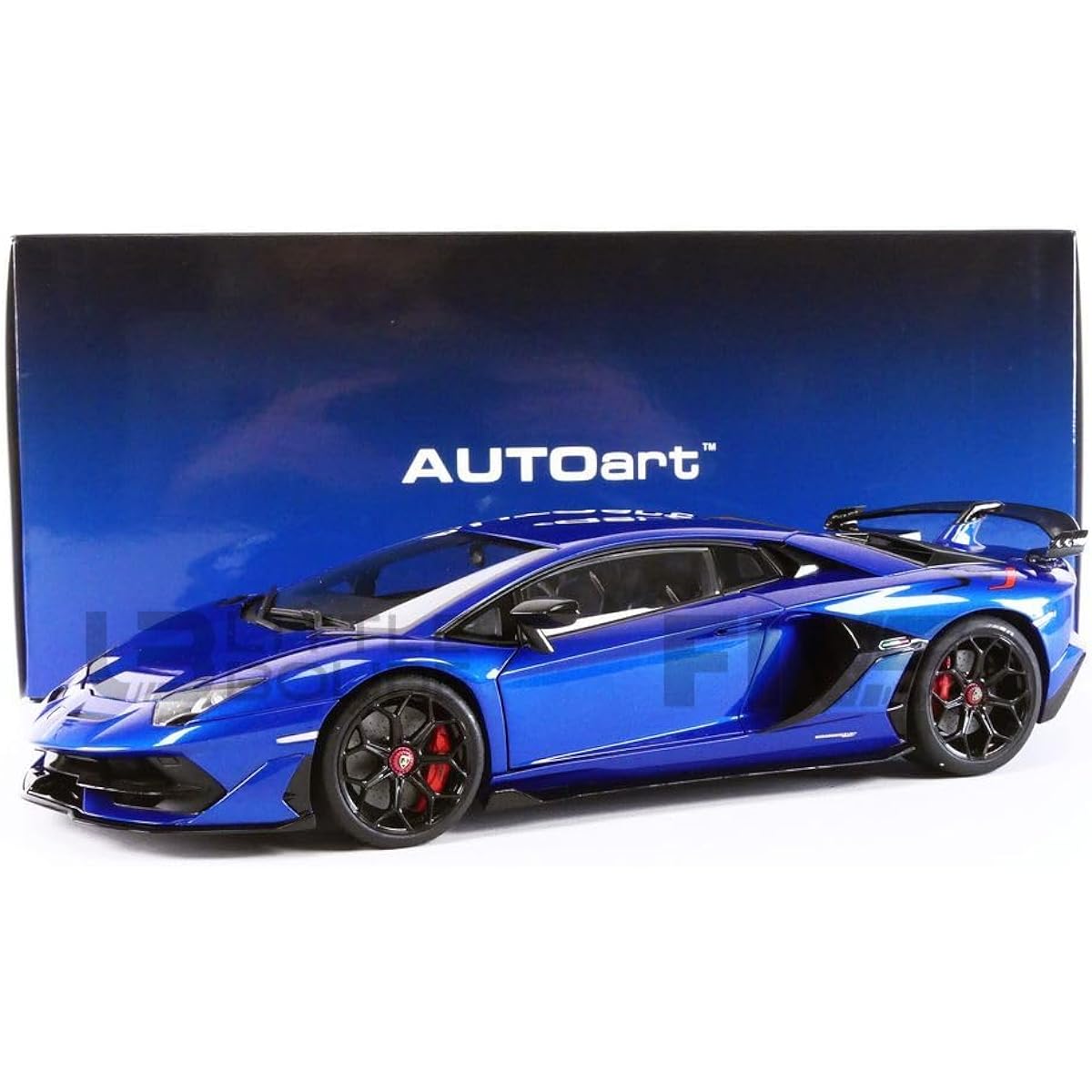 AUTOart 1/18 Lamborghini Aventador SVJ Metallic Blue Finished Product 79174