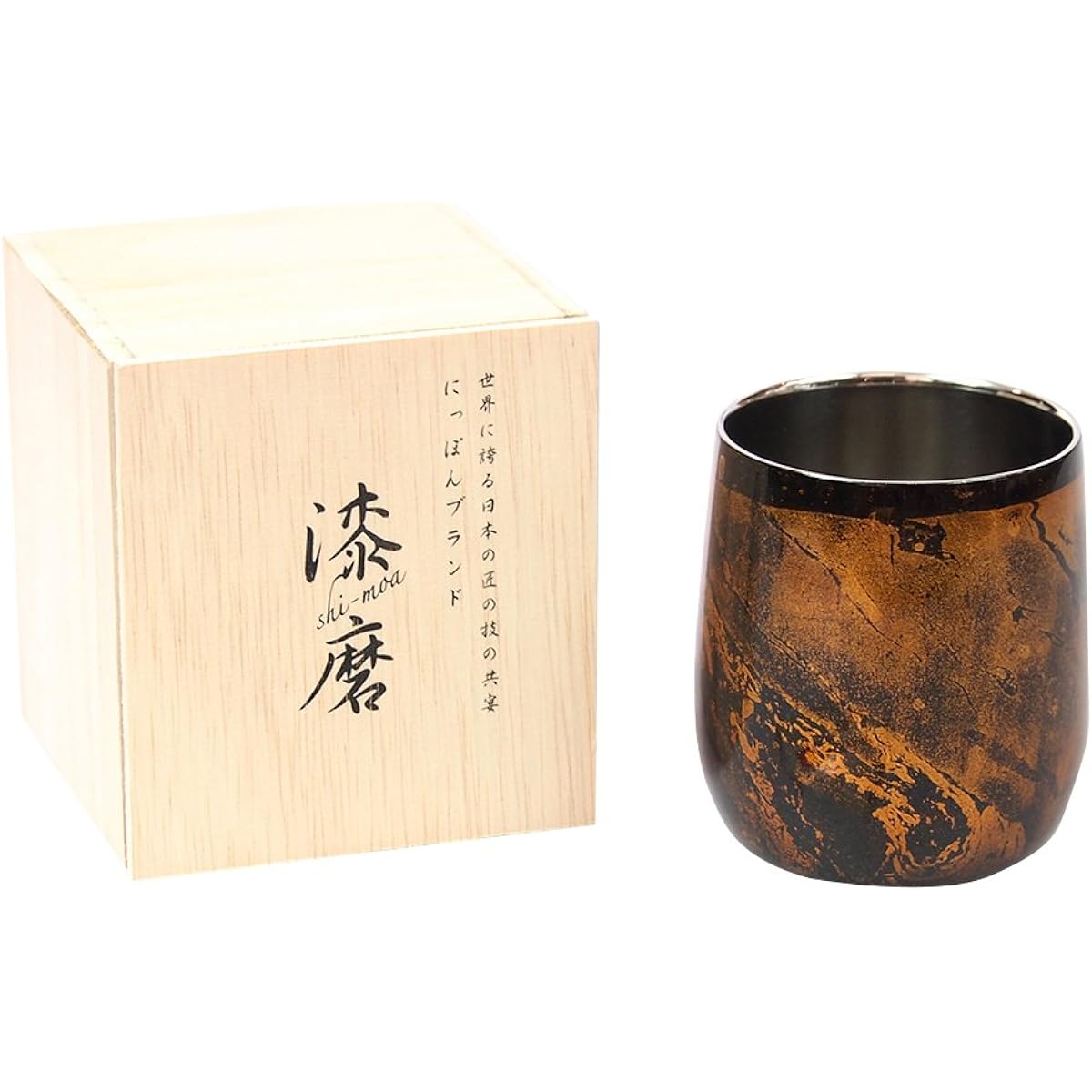 Lacquered double lock cup Daruma black sandalwood SCW-D501