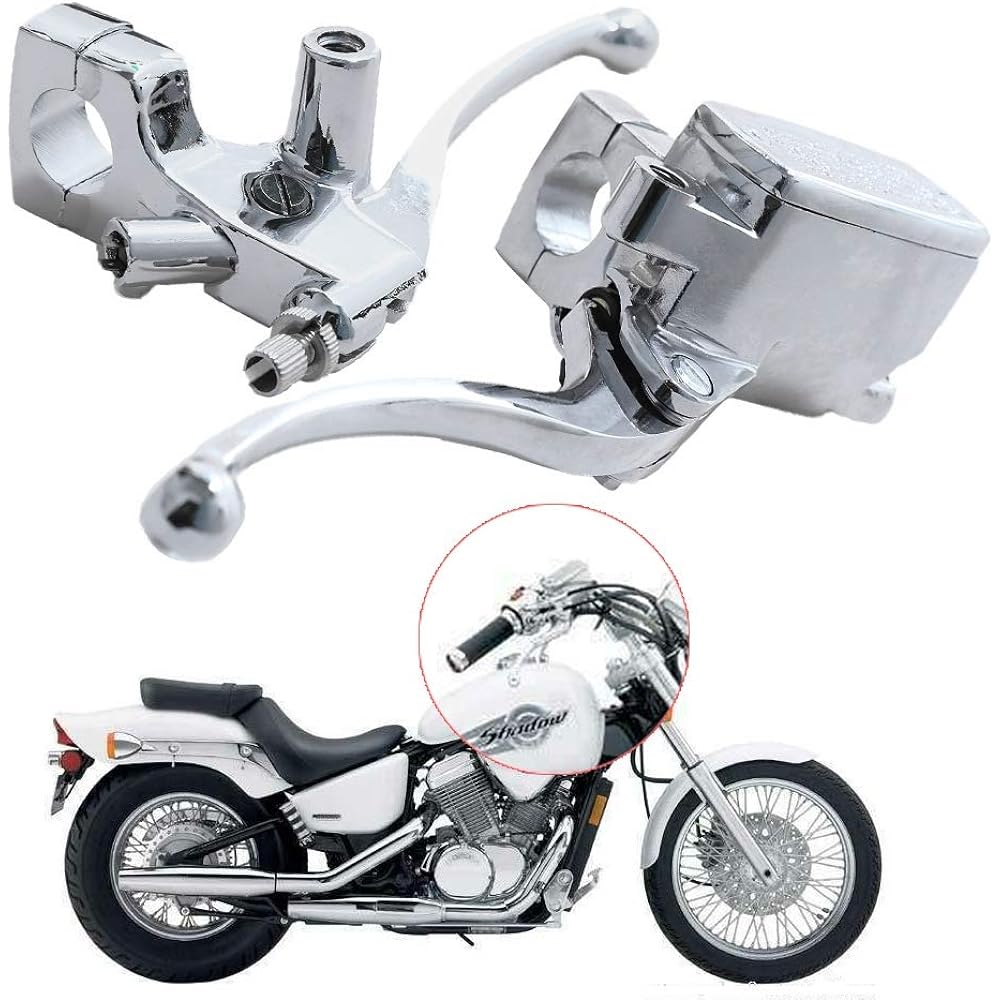 Hydraulic Brake Clutch Master Cylinder Lever Handlebar Master Cylinder Reservoir Replacement for Honda NV600 VT600 Shadow 98-08
