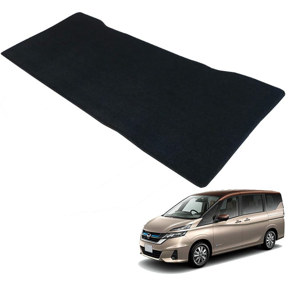 Fenice Car Mat Rug Mat for 2nd Row Domestic Production (Nissan Serena e-POWER C27 Series) Black Non-Slip Shape Resistant to Slip Car Mat (Car Parts Specialty Store)