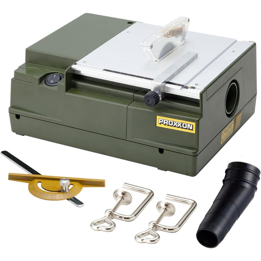 PROXXON Mini Circular Saw Table EX NEX Model Small Tabletop Circular Saw Machine Ideal for Precision Cutting of Thin Board Materials No.27006