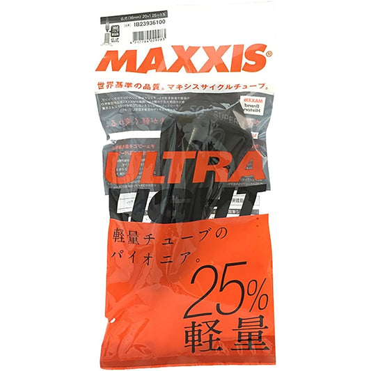 MAXXIS UL TUBE 20×1.25/1.5 French 36 mm IB23936100 Black