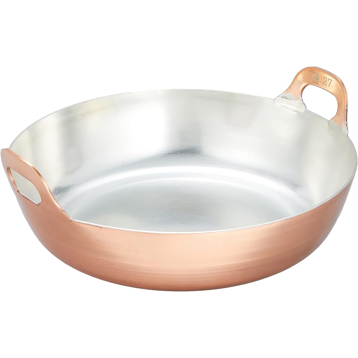 Endo Shoji TKG Tempura Pot Copper 25cm Depth (mm) 65 Thickness (mm) 2 Mass (kg) 1.3 Capacity (L) 2.6 Copper's excellent thermal conductivity allows for crispy and crispy cooking Commercial use AAG08025