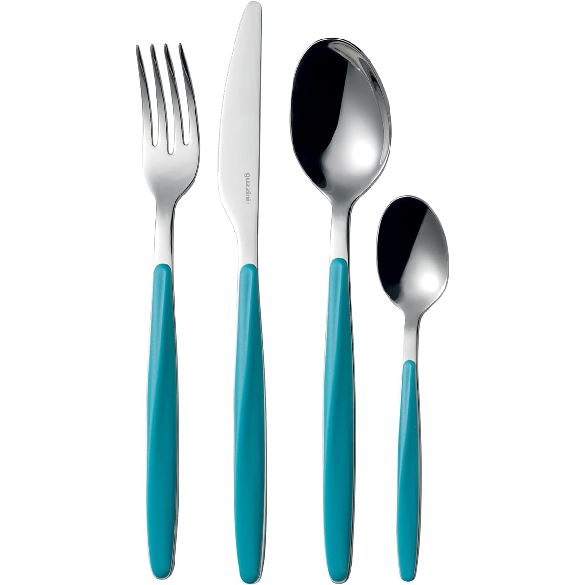 guzzini Cutlery Set Powder Blue Box Size: 16.8 x 7.5 x h25.5cm GUZZINI Cutlery 24P MY FUSION 110700138 Set of 6