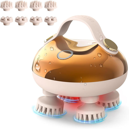 arboleaf Head Spa Electric Scalp Brush, Electric Brush, HEAD SPA, Red LED Function, IPX7 Waterproof, 3 Types of 3D Operation Modes, Scalp Brush, Scalp Cleaning, Electric Brush, Scalp Care, Scalp Care,