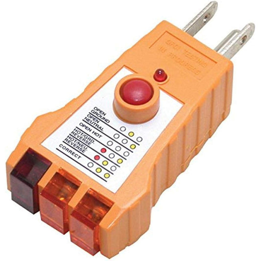 Pro'SKIT 400-030 Receptacle tester GFCI outlet orange