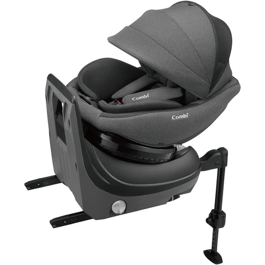 Combi ISOFIX Fixed Rotating Child Seat for Newborns From Newborn to 4 Years Old Kurumuve Compact R129 Egg Shock JQ Gray R129 Compatible Rotating Child Seat