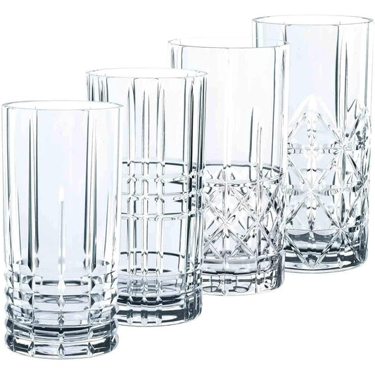 Nachtmann Glass Tumbler Clear 445ml Highland Long Drink 97784 4 pieces