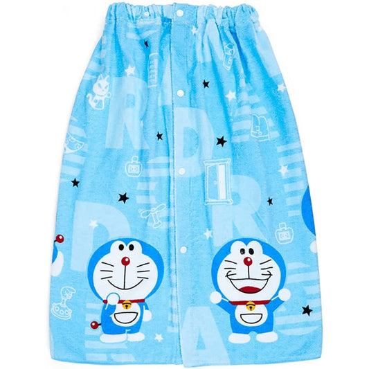 Sanrio Wrap Towel Pool Roll for Elementary School Children Blue 70cm Cotton Doraemon Sea Swimming Changing Clothes Girls Boys Character 812706 SANRIO