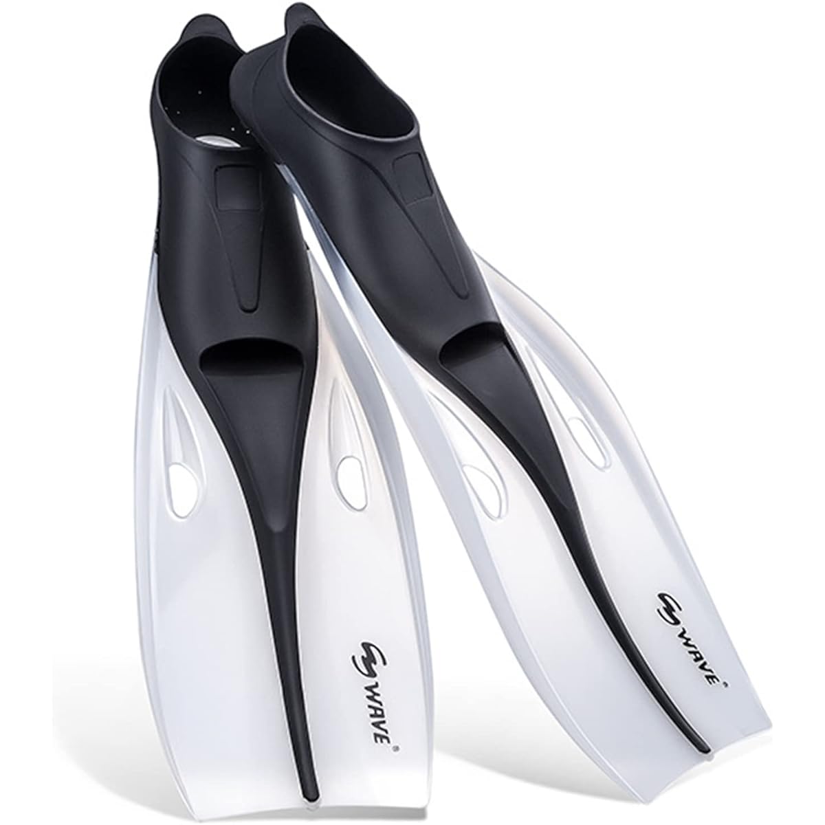 MORGEN SKY Diving Fins Snorkel Leg Fins Full Foot Rubber Lightweight Convenient Storage Drain Hole Anti-Slip FN689