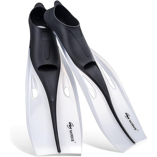 MORGEN SKY Diving Fins Snorkel Leg Fins Full Foot Rubber Lightweight Convenient Storage Drain Hole Anti-Slip FN689