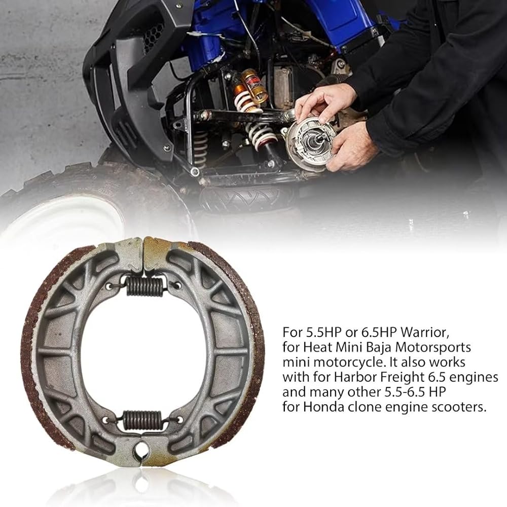 Brake pad shoes Minibaha 196cc 5.5HP 6.5HP MB165 HAWG TY Mini Bike Warrior Heat.