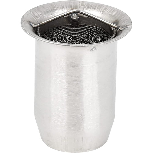 FIERCE CYCLE 60mm Universal Motorcycle Can Muffler Baffle Pipe Silbertone
