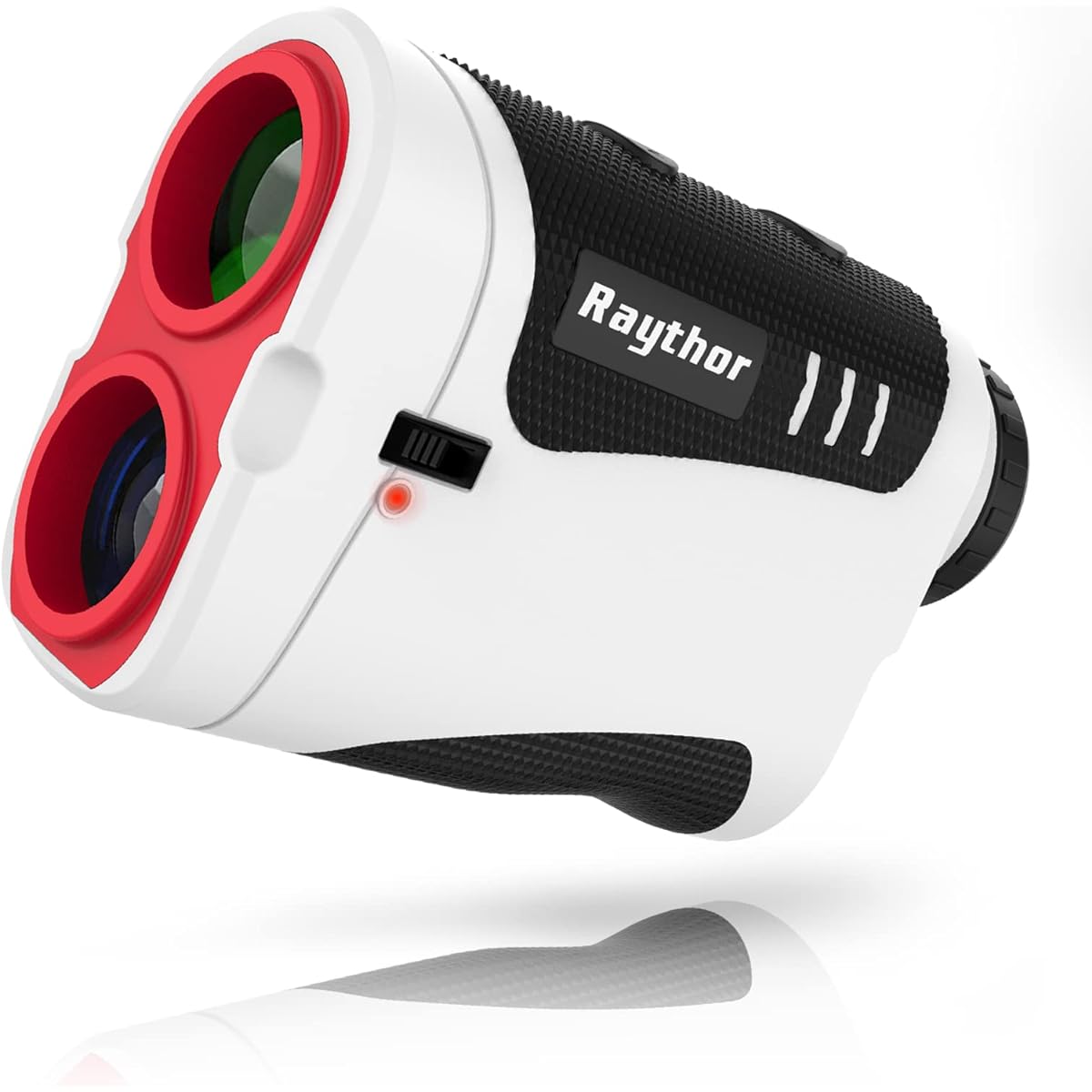 RAYTHOR Golf Laser Distance Meter, 1000Y Measurement, Height Difference Correction, Competition Compatible, 6x Optical Telephoto, Vibration Display, USB Rechargeable, Laser Distance Meter, Distance Meter, Golf Distance Meter, Red/White/Black
