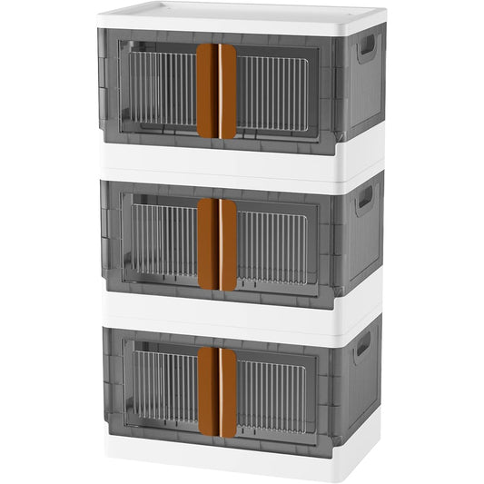 Alebert Storage Box, Storage Case, 9.3 gal (32 L), High Load Capacity, With Lid, Stacking, Rolling Wheels, Set of 4, Clothes Case, Clothes, Documents, Futons, Toys, Plush Storage, Foldable, Storage