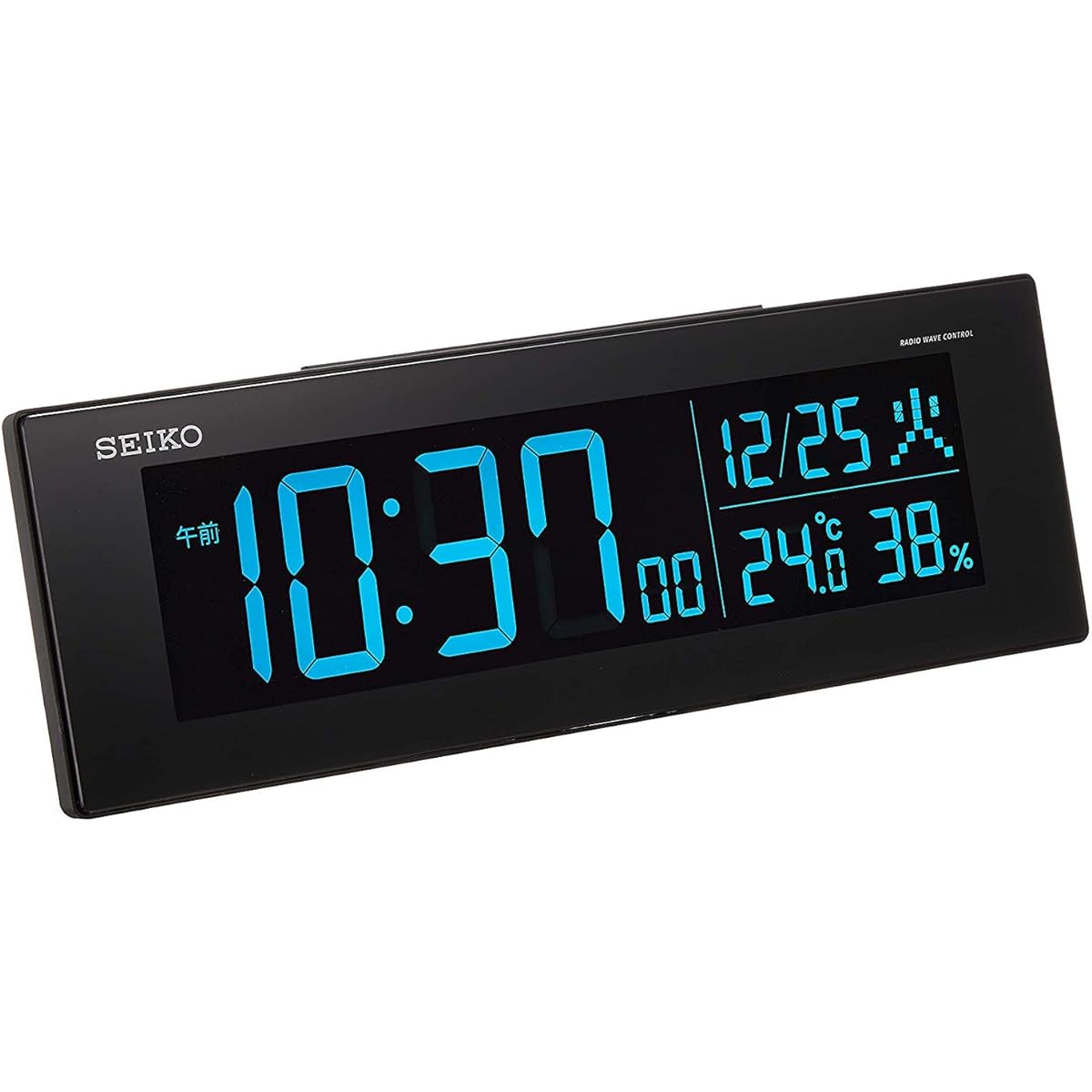 Seiko Clock Alarm Clock Radio Digital AC Color LCD Series C3 Black DL305K SEIKO Body Size: 7.3 x 22.2 x 4.4cm