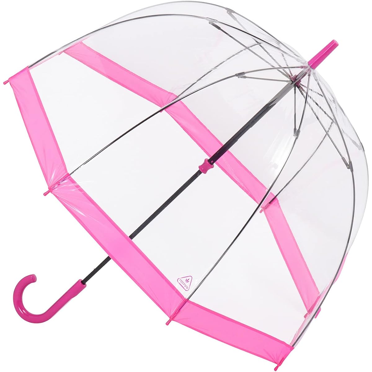 [Fulton] MOONBAT Bierdcage Birdcage Umbrella, Long Umbrella, Transparent Umbrella, Women's Gift, Present 21-152-52951-00-32-65 Rose Pink/One Point Logo Rib Length: Approx. 65cm