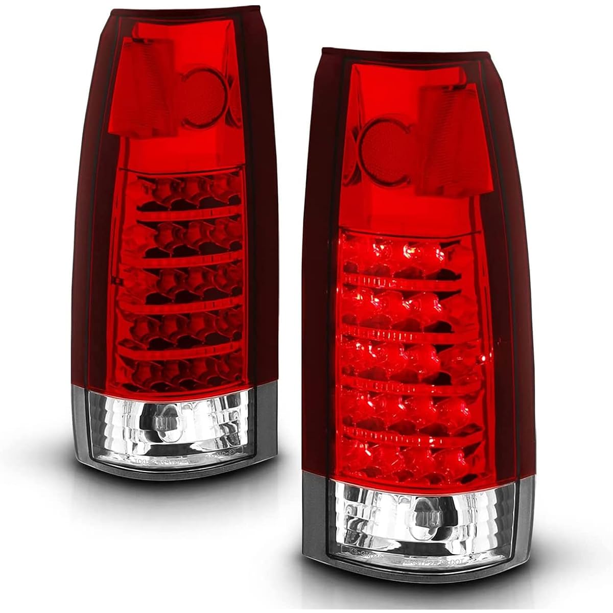 SPPC Red/Clear LED Tail Light Light Assembly Set Chevrolley Full Size- (Pair) Left and right side of the passenger seat