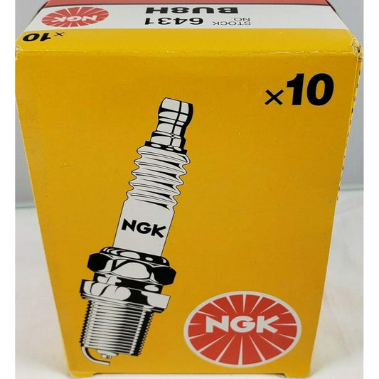 Standard Set (10 Pieces) NGK Spark Plug Stock 6431 Nickel Core Tip Surface Discharge Type 0.016 in BU8H