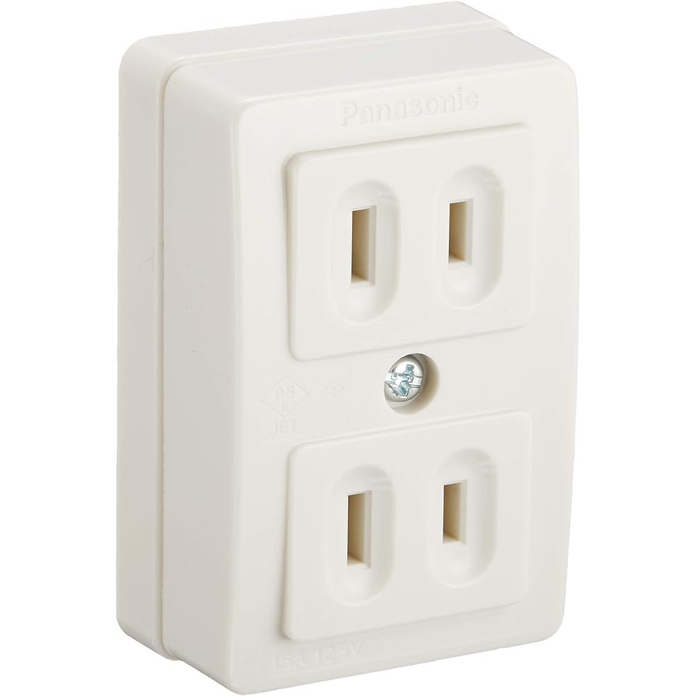 Panasonic Exposed Outlet 2P Double Outlet WK1021W 10 Pieces